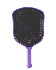 A purple and black pickleball paddle with a purple handle, featuring the Pegasus brand name printed vertically on the face.