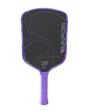 A purple and black Vapor pickleball paddle on a solid white background.